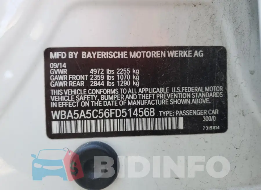 WBA5A5C56FD514568 Photo# 12