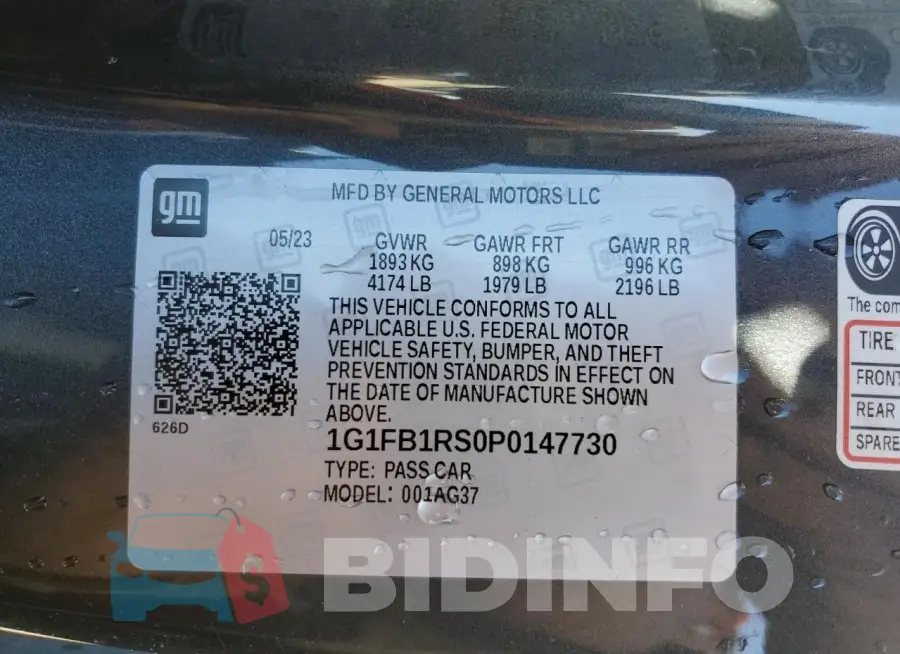 1G1FB1RS0P0147730 Photo# 13