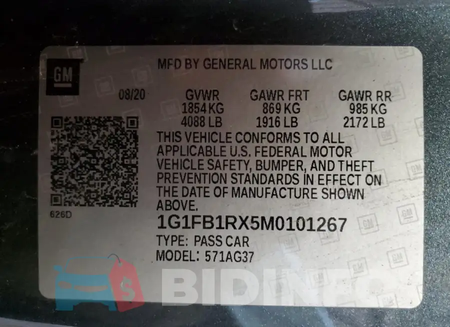 1G1FB1RX5M0101267 Photo# 13