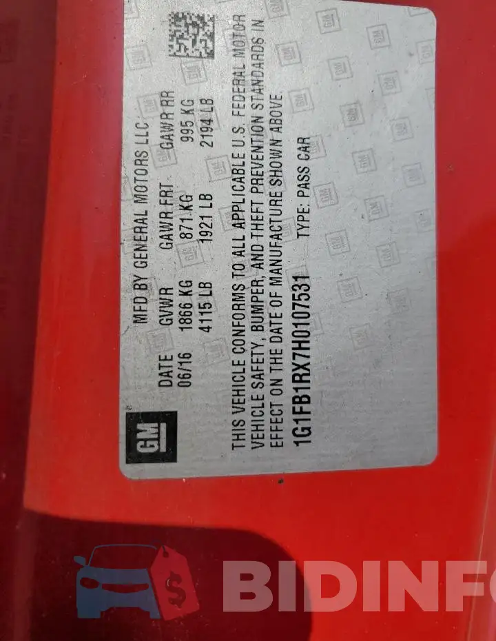 1G1FB1RX7H0107531 Photo# 12