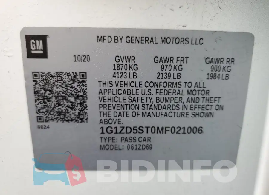 1G1ZD5ST0MF021006 Photo# 13