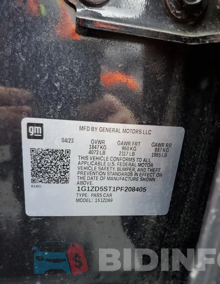 1G1ZD5ST1PF208405 Photo# 13