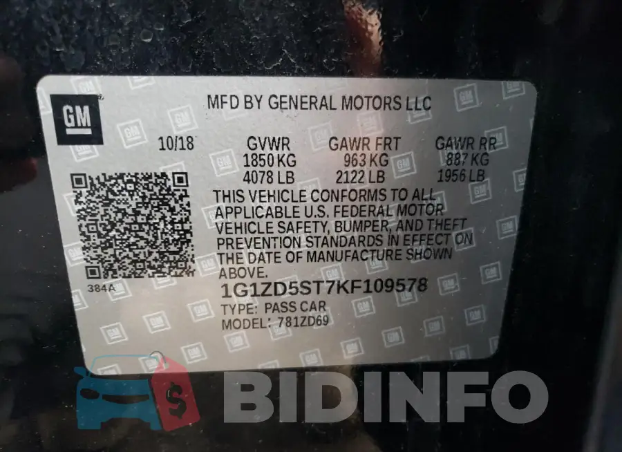 1G1ZD5ST7KF109578 Photo# 12