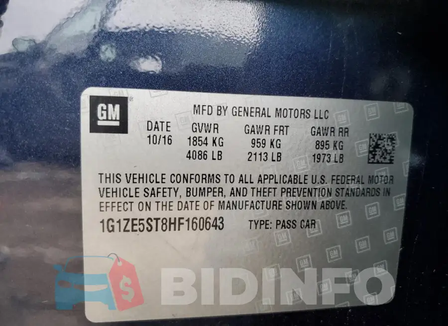 1G1ZE5ST8HF160643 Photo# 12