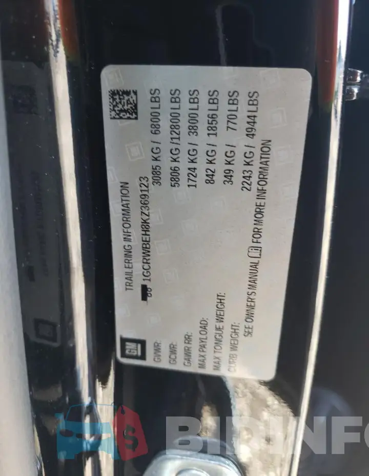 1GCRWBEH8KZ369123 Photo# 12