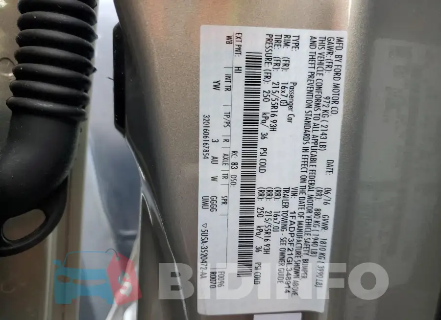 1FADP3F21GL348914 Photo# 12
