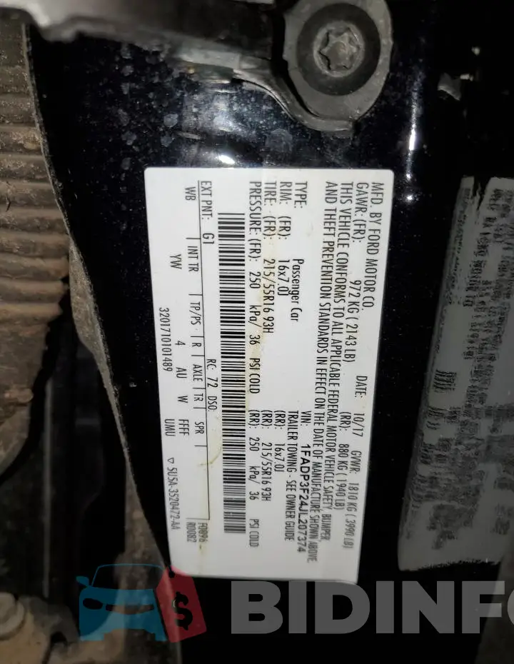 1FADP3F24JL207374 Photo# 13