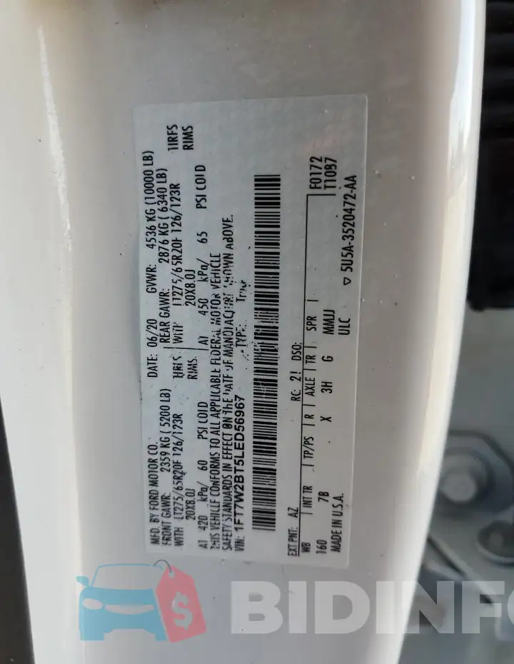 1FT7W2BT5LED56967 Photo# 12