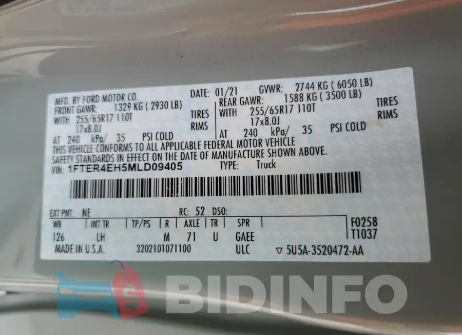 1FTER4EH5MLD09405 Photo# 13