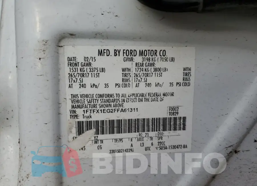 1FTFX1EG2FFA61311 Photo# 12