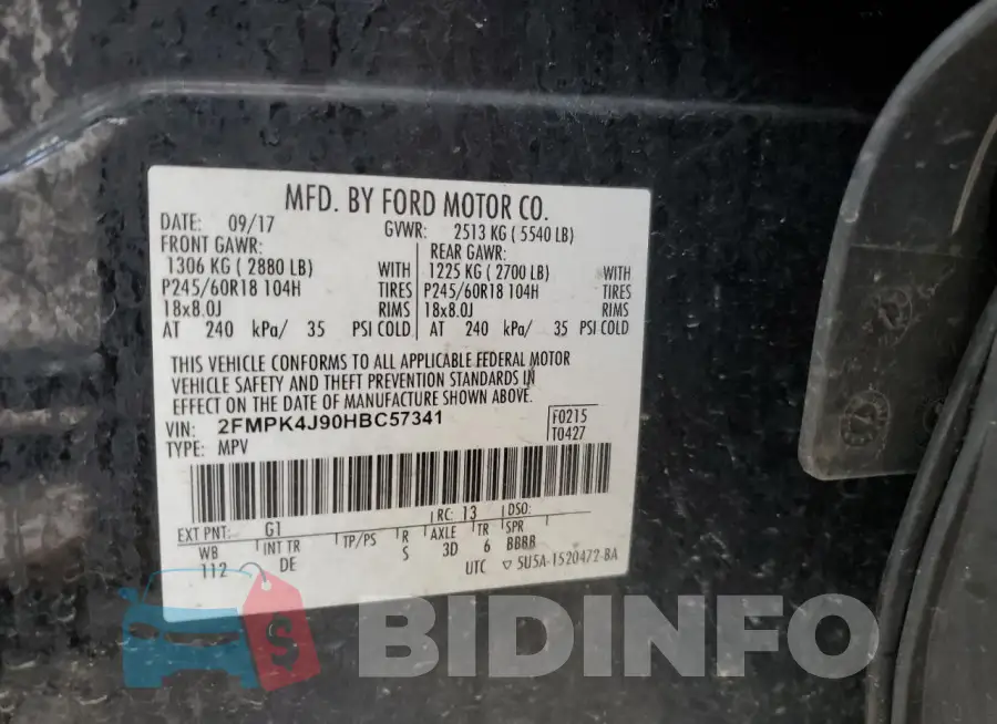 2FMPK4J90HBC57341 Photo# 13