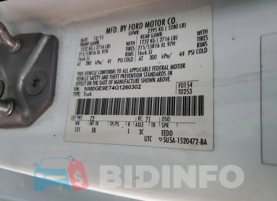 NM0GE9E74G1260302 Photo# 13