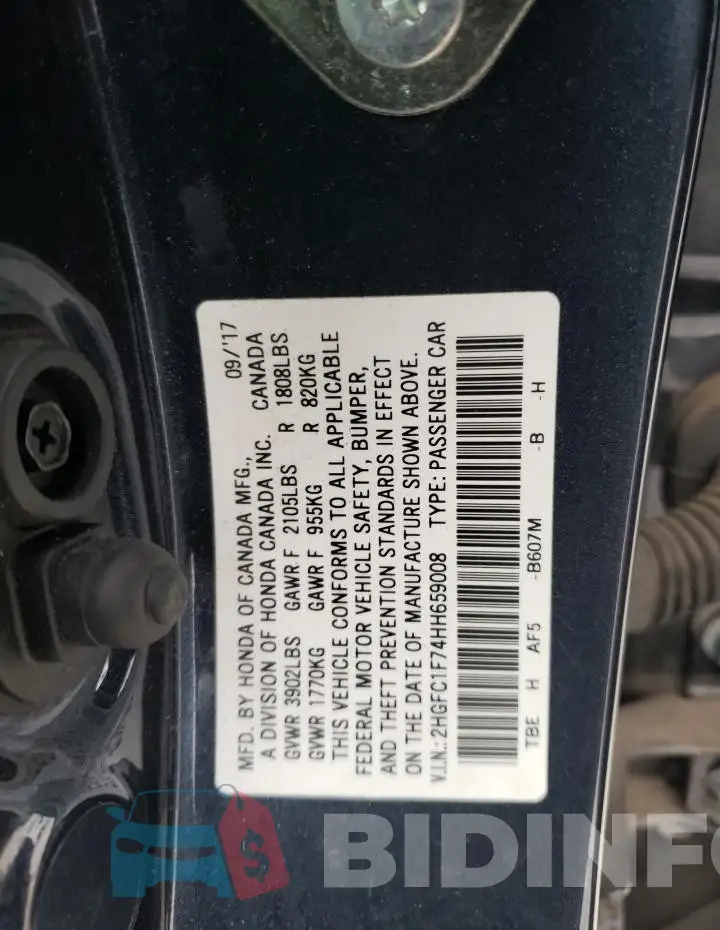 2HGFC1F74HH659008 Photo# 12