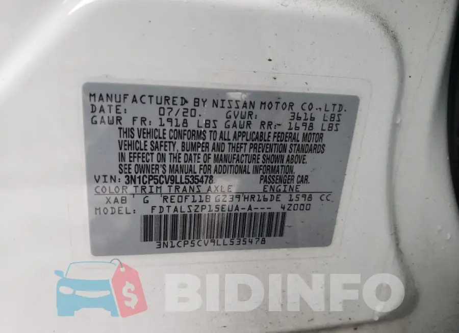 3N1CP5CV9LL535478 Photo# 12