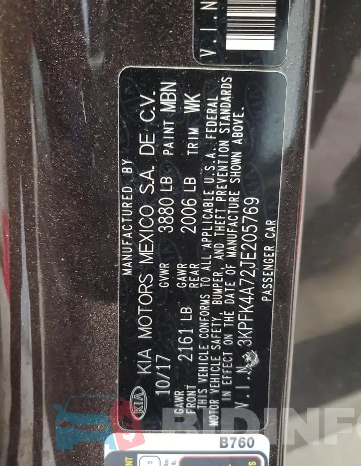 3KPFK4A72JE205769 Photo# 12