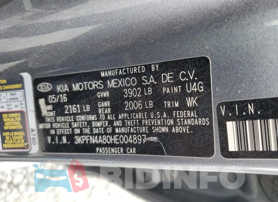 3KPFN4A80HE004897 Photo# 12