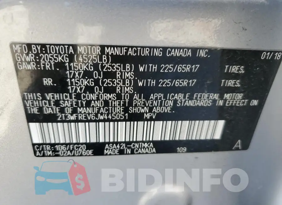 2T3WFREV6JW445051 Photo# 12
