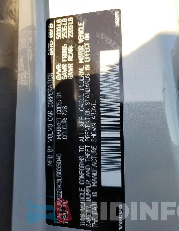 7JRA22TK3LG035040 Photo# 13