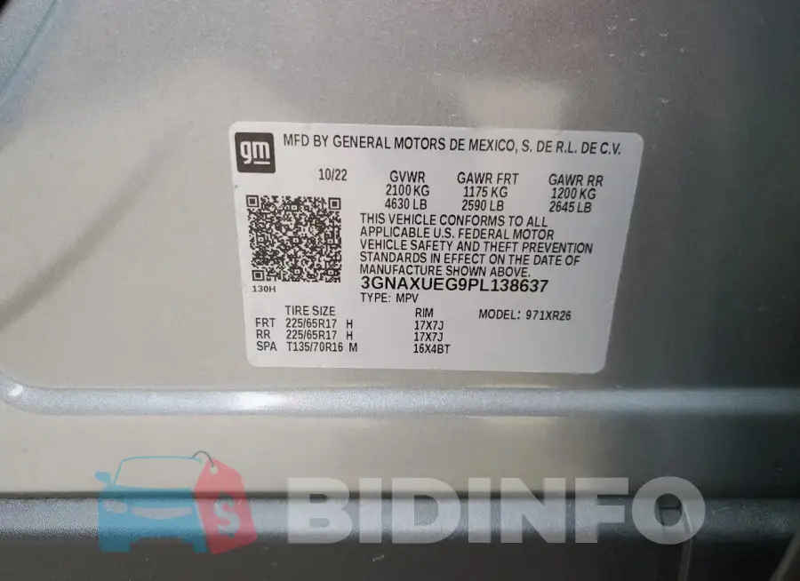 3GNAXUEG9PL138637 Photo# 12