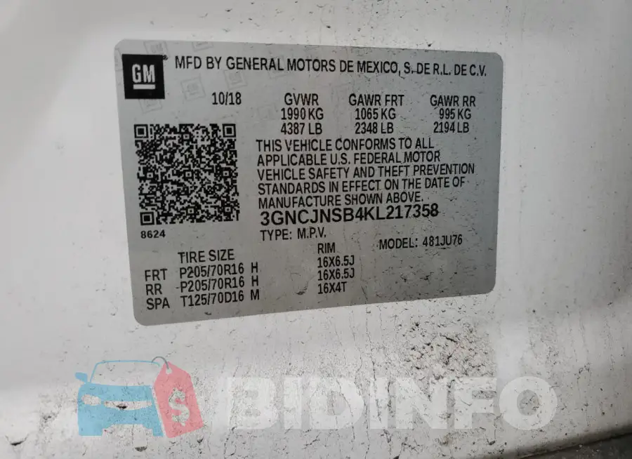 3GNCJNSB4KL217358 Photo# 12
