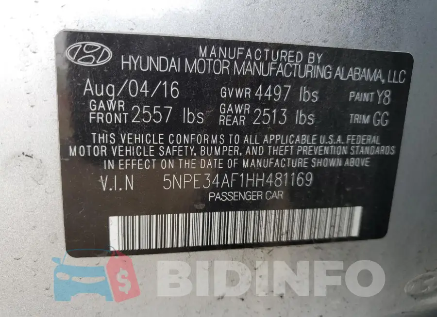 5NPE34AF1HH481169 Photo# 12