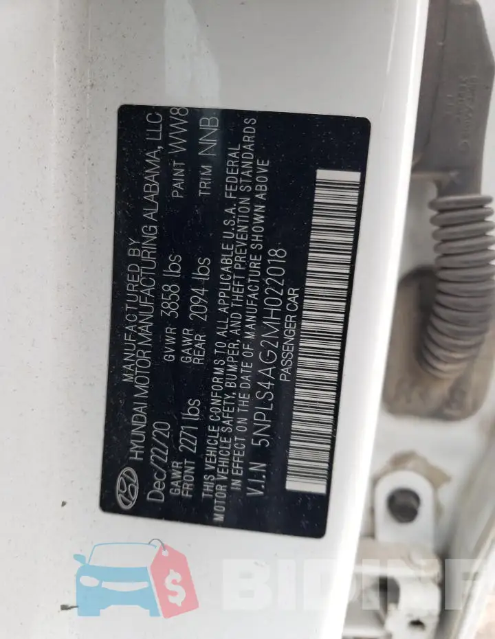 5NPLS4AG2MH022018 Photo# 12