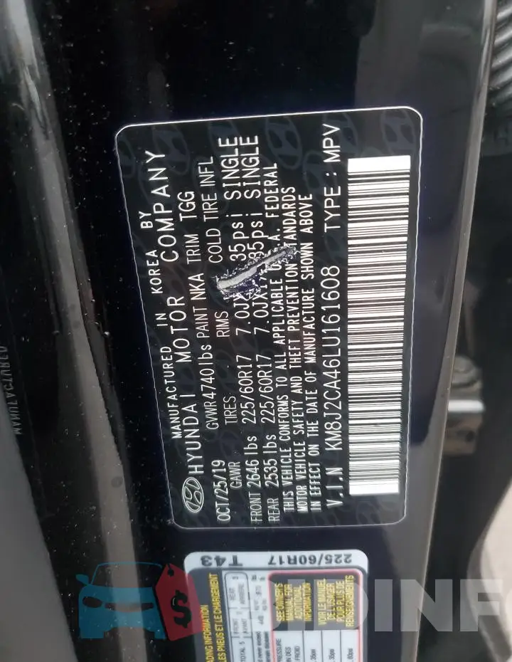KM8J2CA46LU161608 Photo# 12