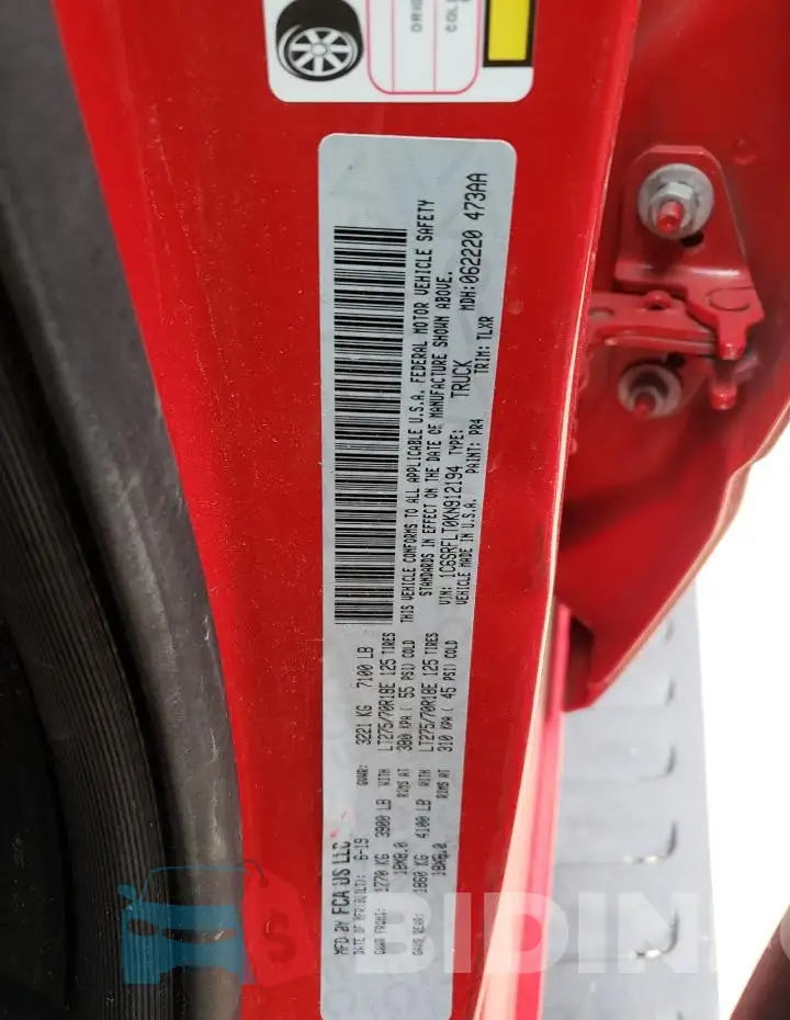 1C6SRFLT0KN912194 Photo# 12