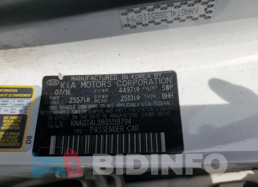 KNAGT4L38G5118794 Photo# 12