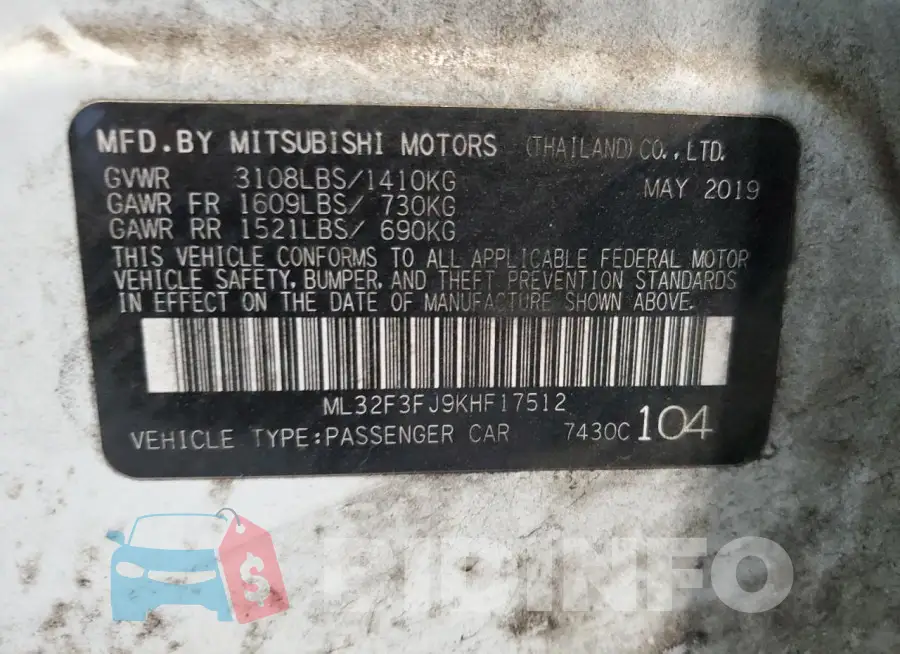 ML32F3FJ9KHF17512 Photo# 12