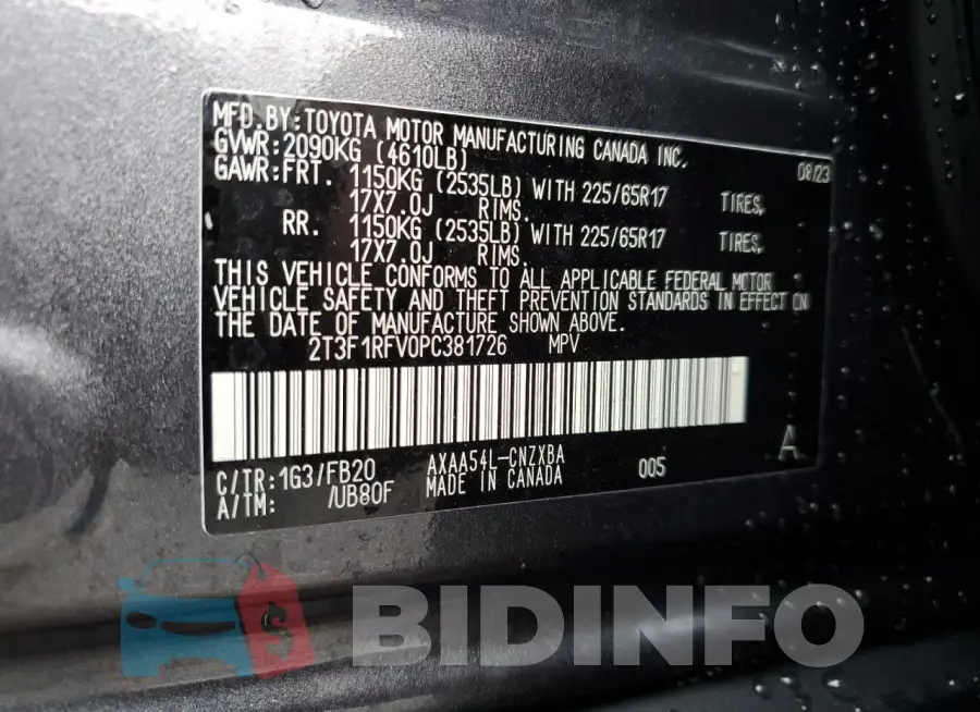 2T3F1RFV0PC381726 Photo# 12