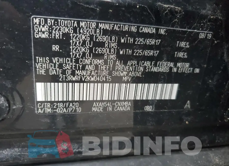 2T3RWRFV2KW040415 Photo# 14