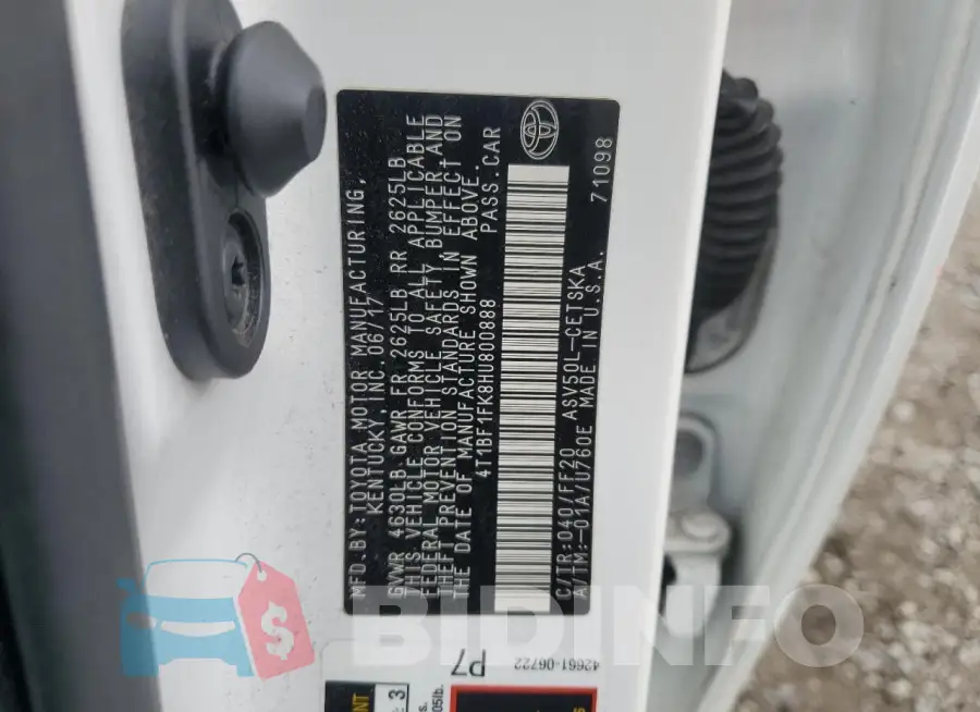 4T1BF1FK8HU800888 Photo# 12