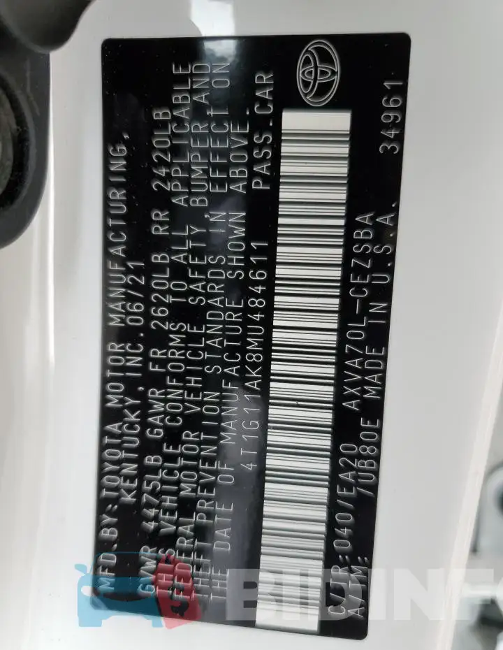 4T1G11AK8MU484611 Photo# 12