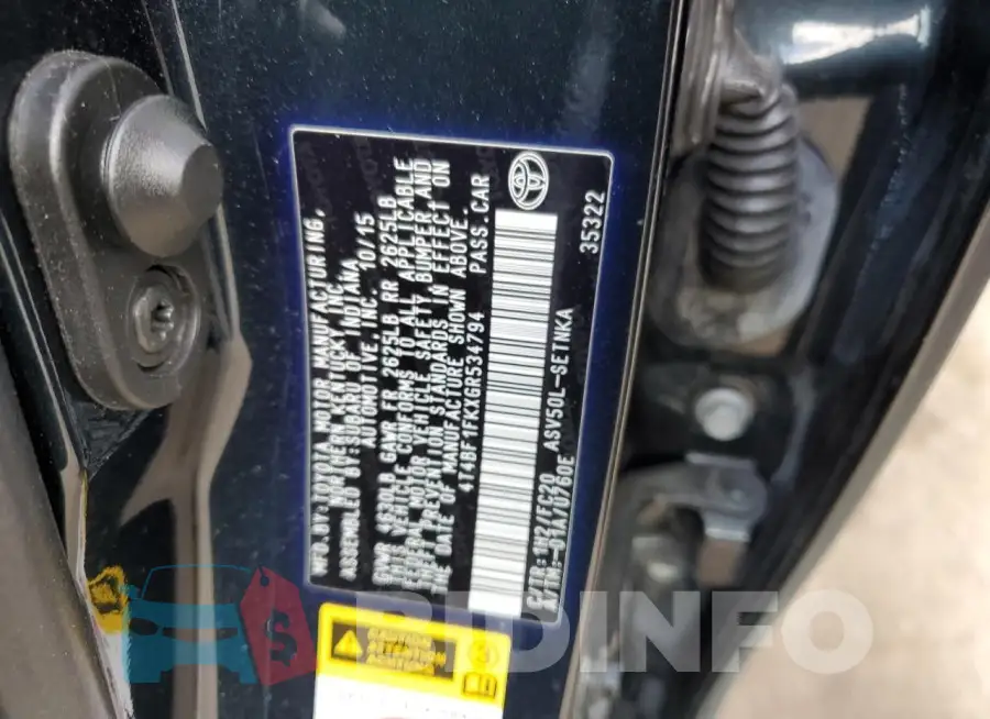 4T4BF1FKXGR534794 Photo# 12