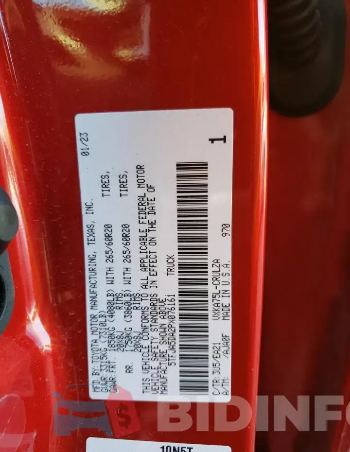 5TFJA5DA2PX076161 Photo# 13