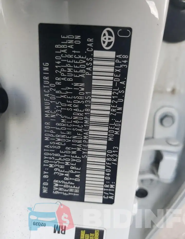 5YFEPMAE1MP181351 Photo# 12