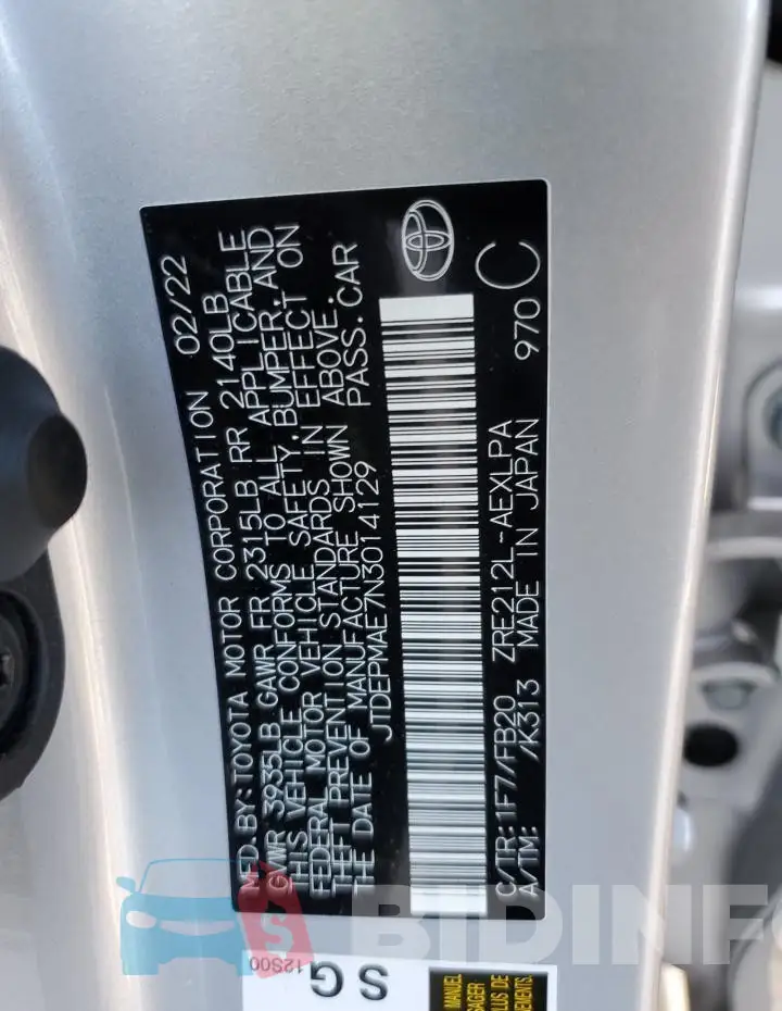 JTDEPMAE7N3014129 Photo# 12