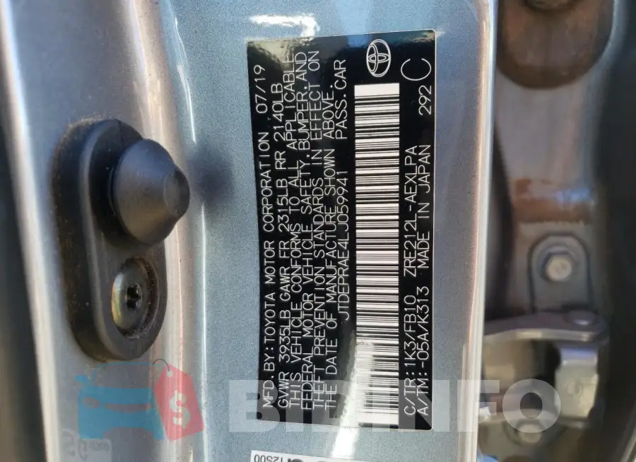 JTDEPRAE4LJ059941 Photo# 12