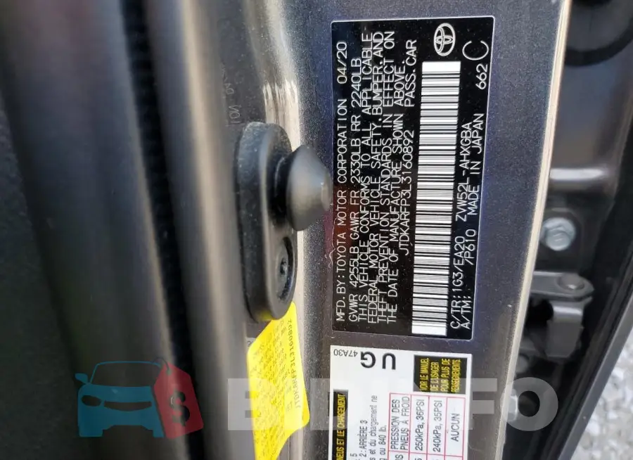 JTDKARFP3L3160892 Photo# 13