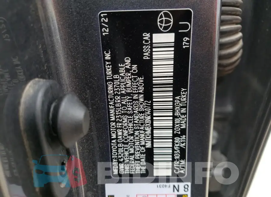 NMTKHMBX8NR140772 Photo# 12