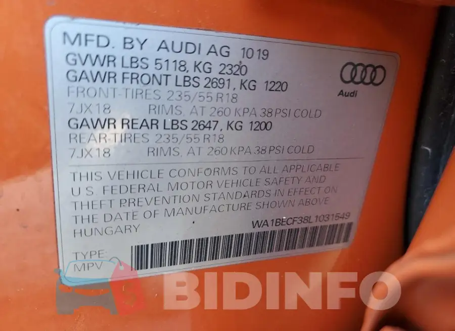 WA1BECF38L1031549 Photo# 12