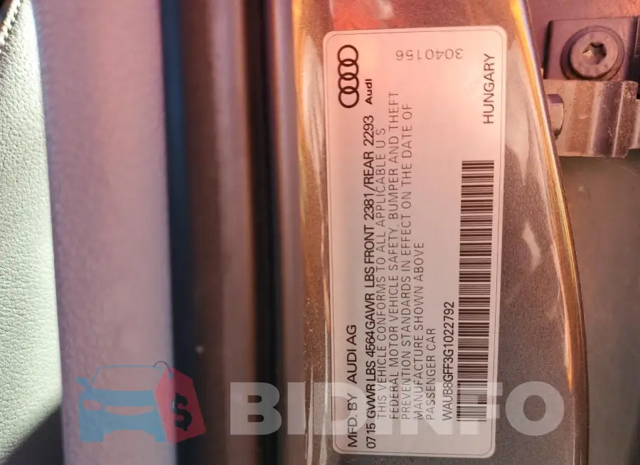 WAUB8GFF3G1022792 Photo# 12