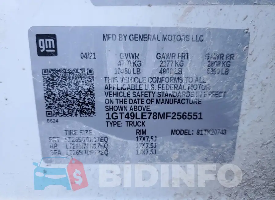 1GT49LE78MF256551 Photo# 12