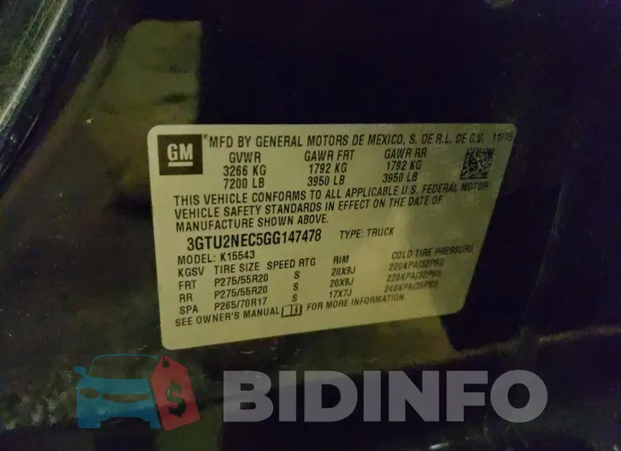 3GTU2NEC5GG147478 Photo# 13