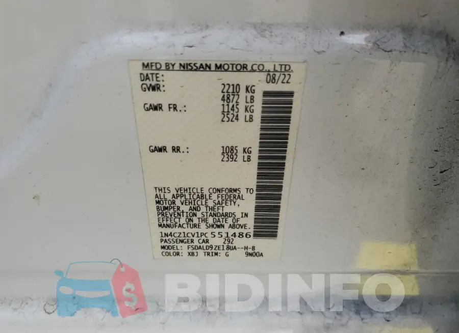 1N4CZ1CV1PC551486 Photo# 14