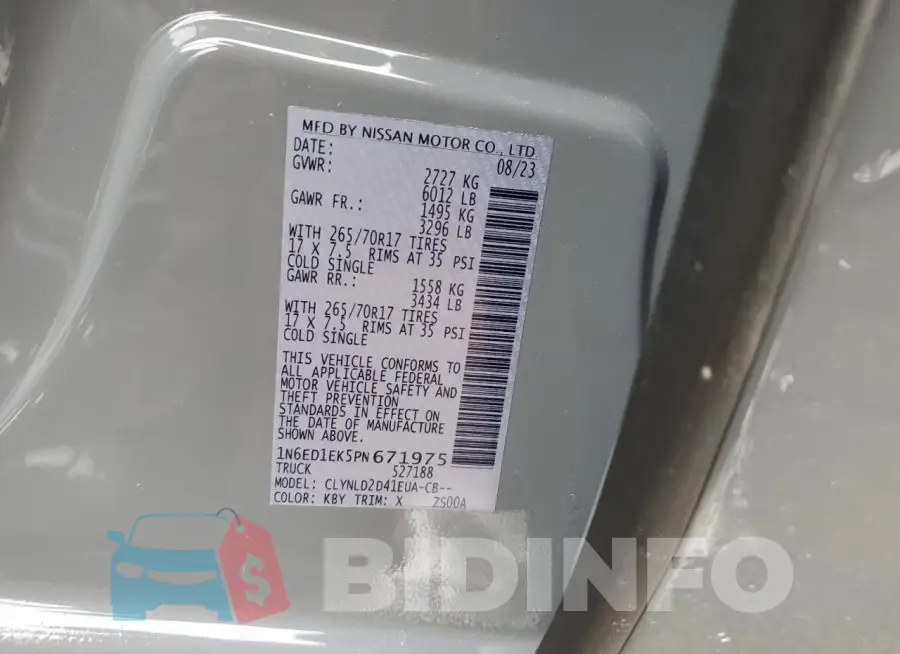 1N6ED1EK5PN671975 Photo# 12