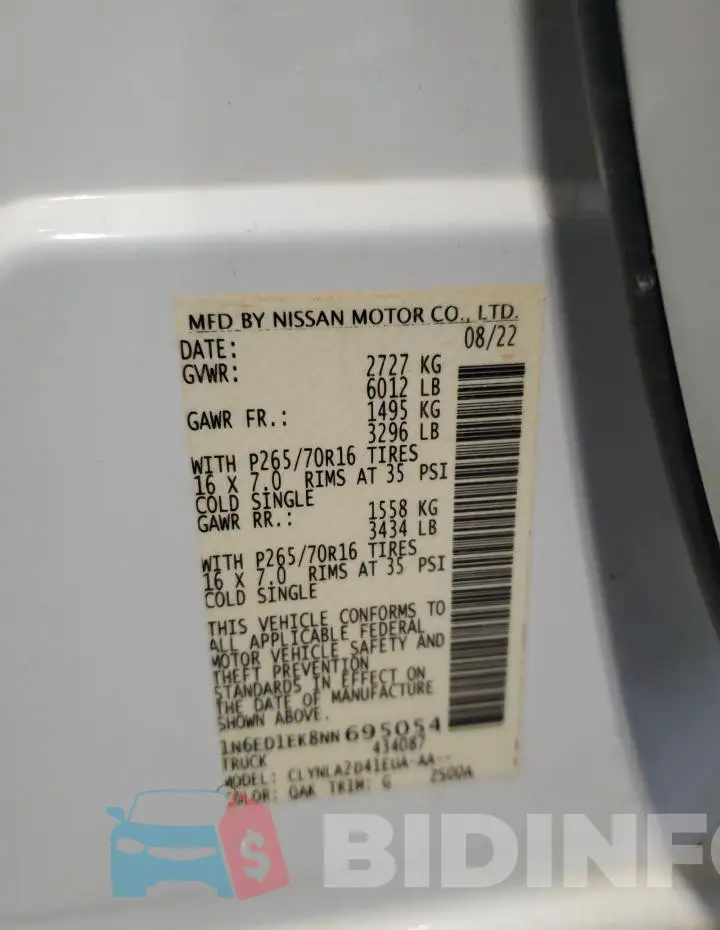 1N6ED1EK8NN695054 Photo# 12