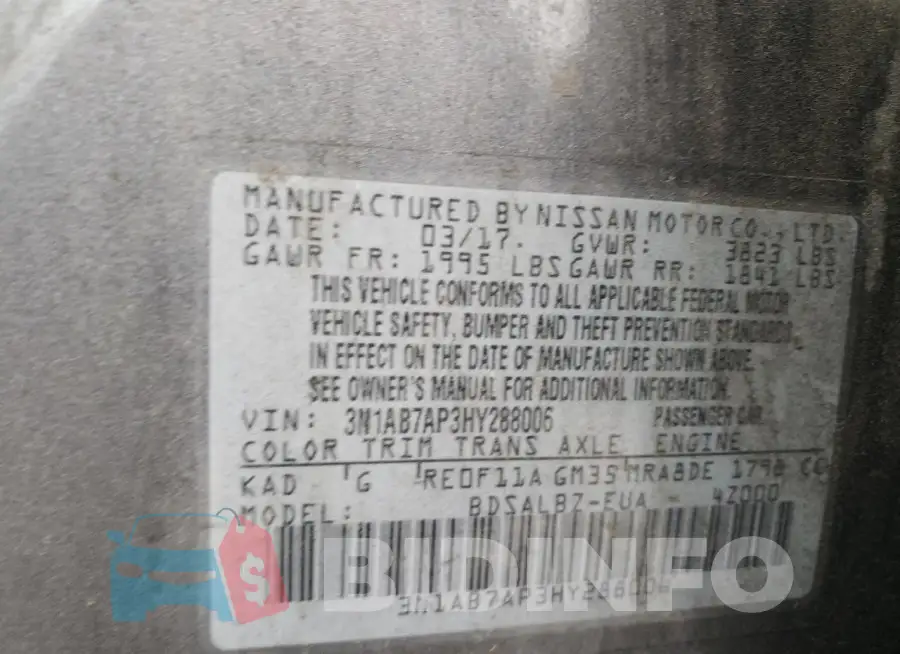 3N1AB7AP3HY288006 Photo# 12