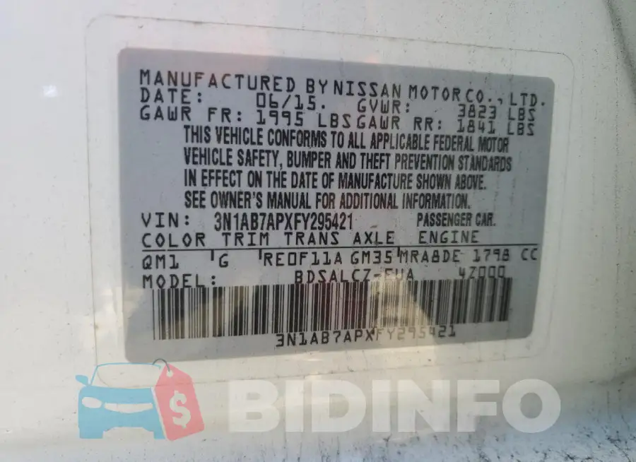 3N1AB7APXFY295421 Photo# 12